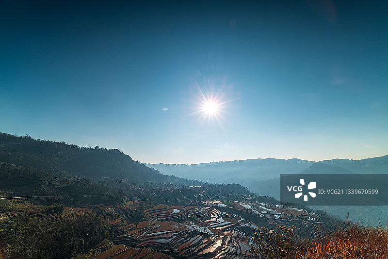 云南元阳老鹰嘴老虎嘴梯田图片素材