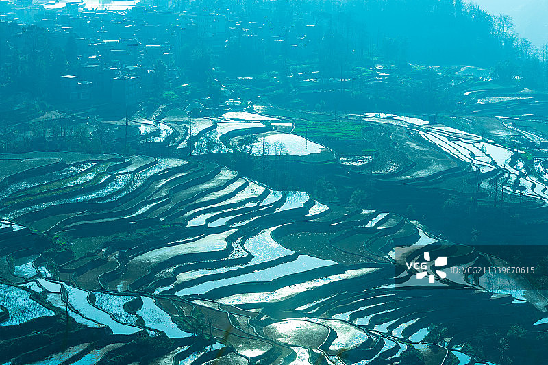 云南元阳老鹰嘴老虎嘴梯田图片素材