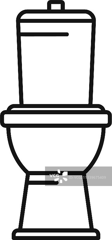 消化系统马桶图标轮廓样式图片素材