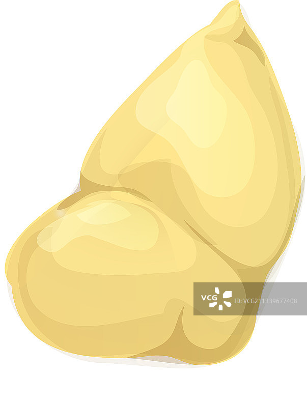 卡通风格的榴莲切片图标图片素材