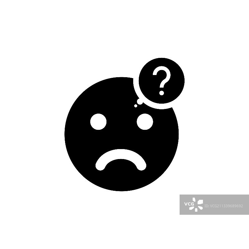 标志中的不确定性表情符号图标图片素材