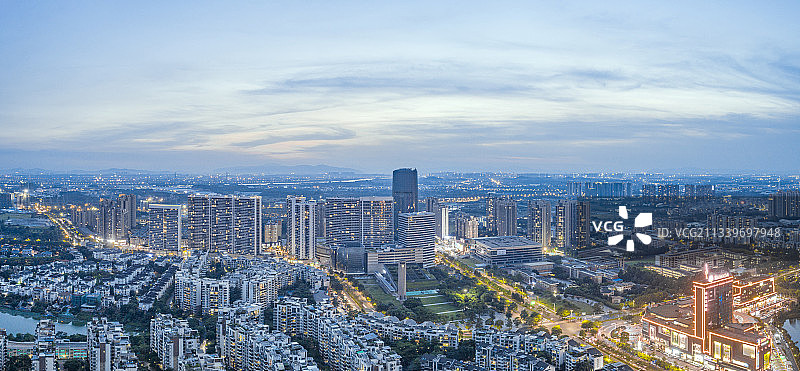 佛山市南海区狮山镇夜色图片素材