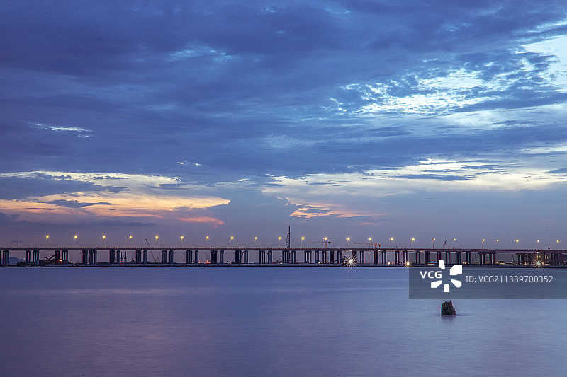 深圳西湾红树林公园日落图片素材