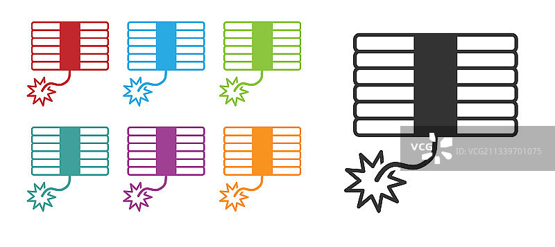 白色背景上的黑色烟花图标图片素材