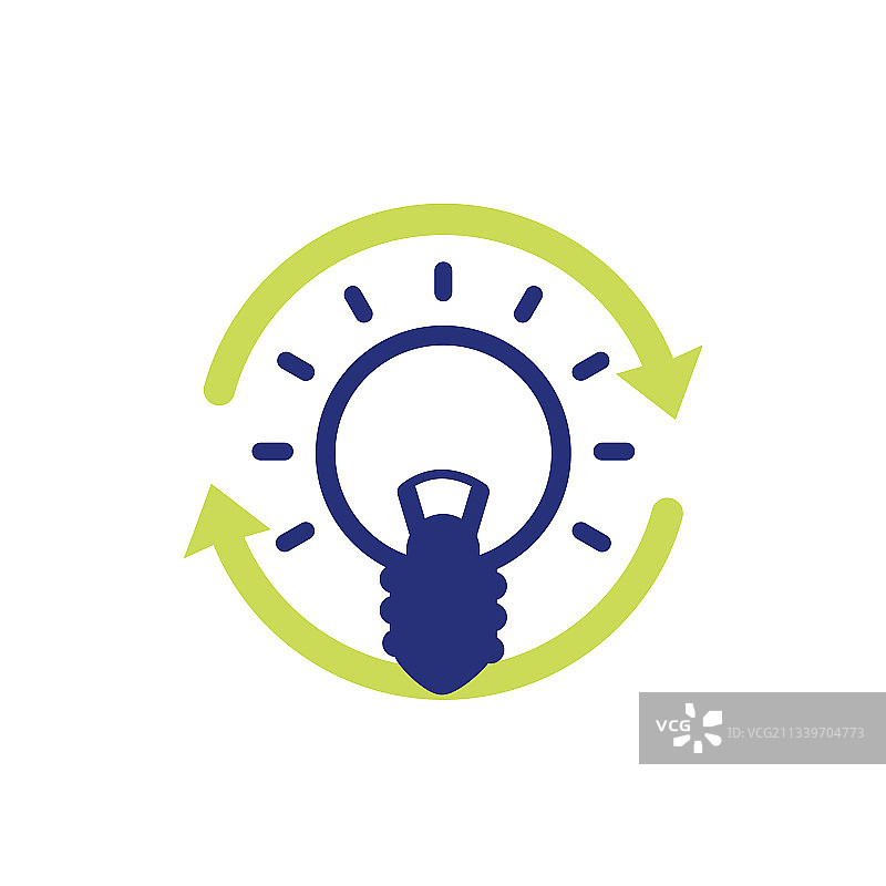 白色背景上的创意想法生成器图标图片素材