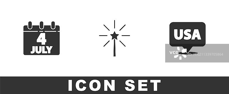 7月4日烟花美国日历图片素材