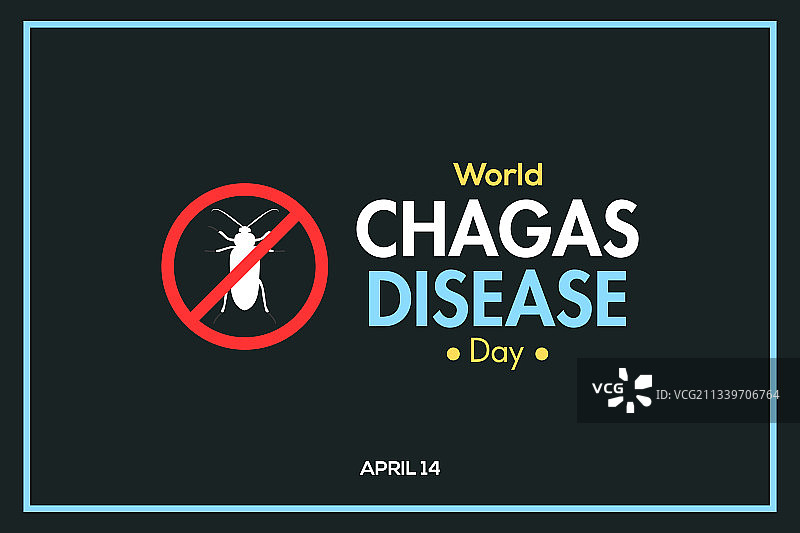 黑色背景上的世界恰加斯病日图片素材