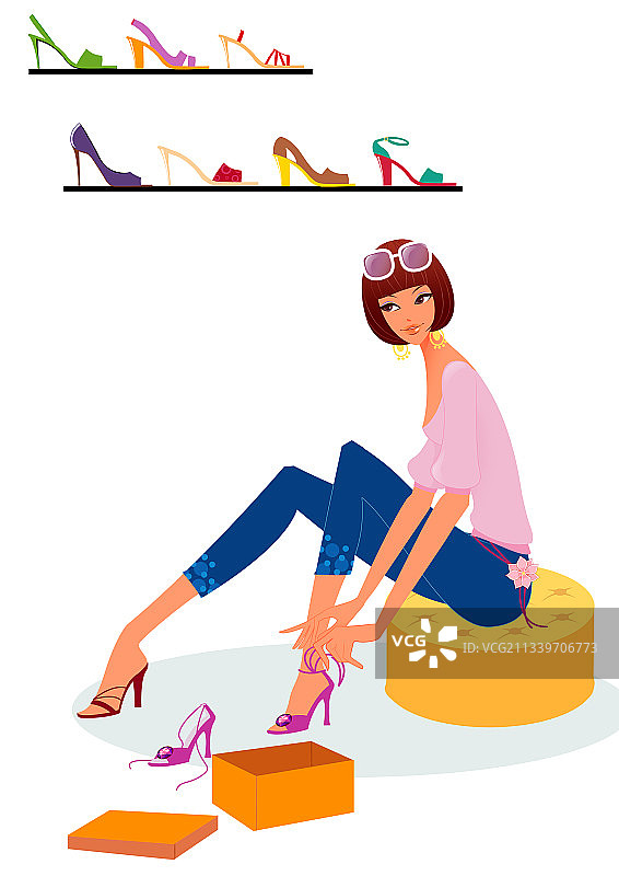 女性插画图片素材