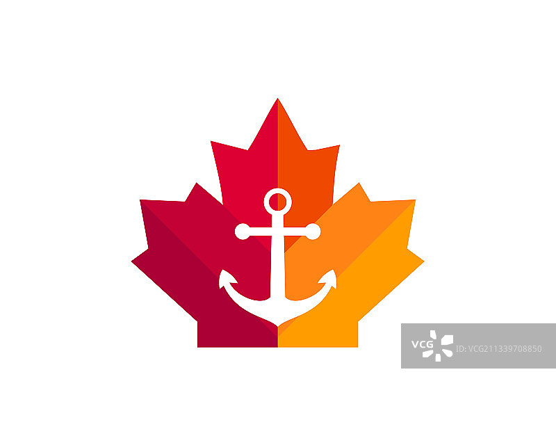 枫叶锚logo加拿大红枫叶图片素材