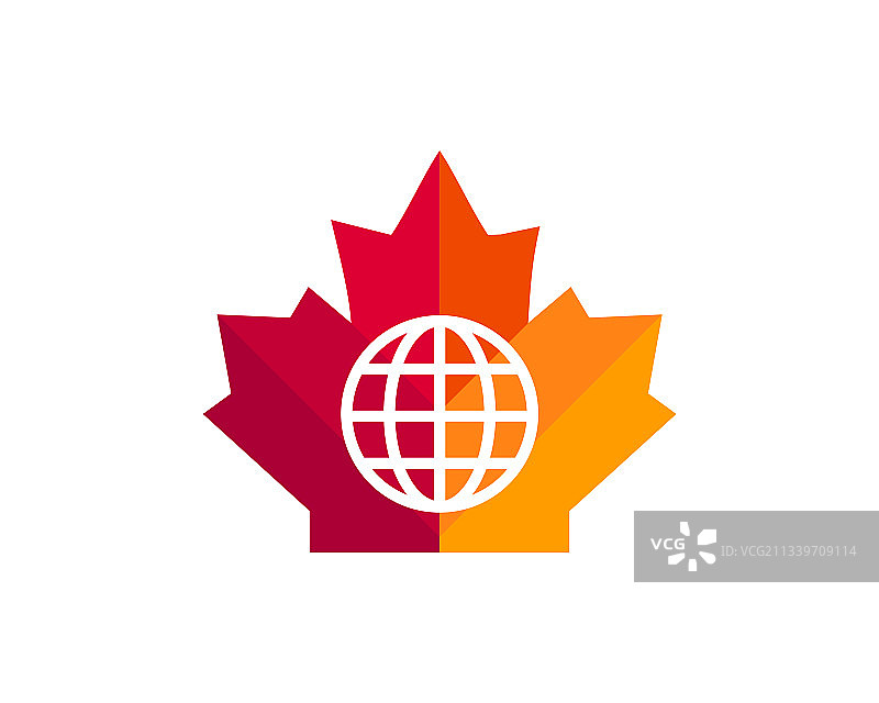 全球枫叶标志加拿大红枫叶图片素材