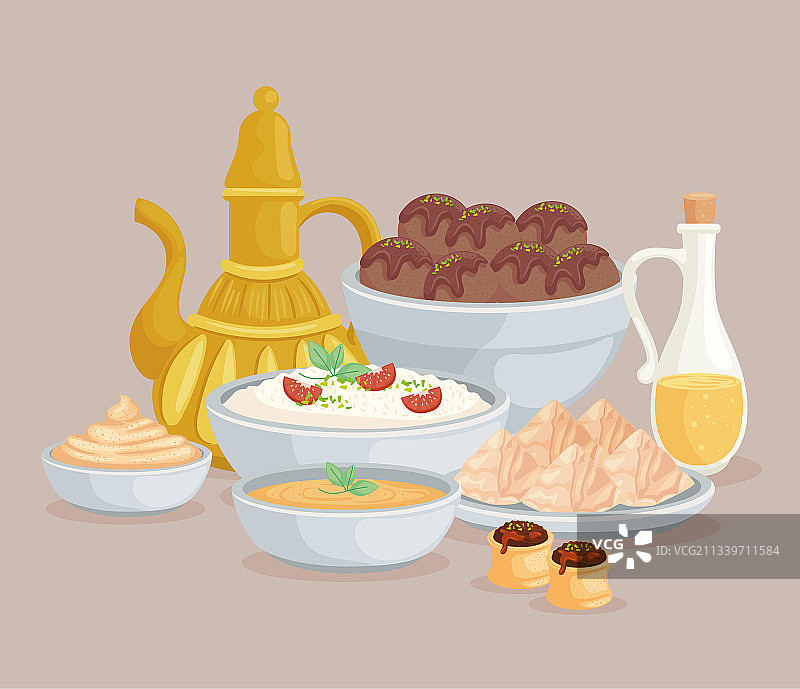 阿拉伯美食菜单图片素材