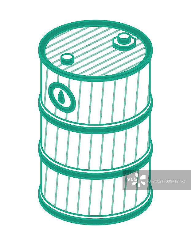 2.5D等距线油桶隔离对象图片素材