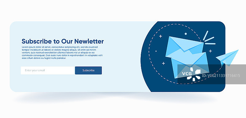电子邮件订阅在线新闻简报模板图片素材