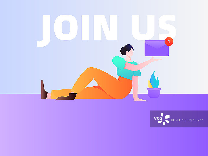 求职面试的人员扁平矢量概念运营插画图片素材