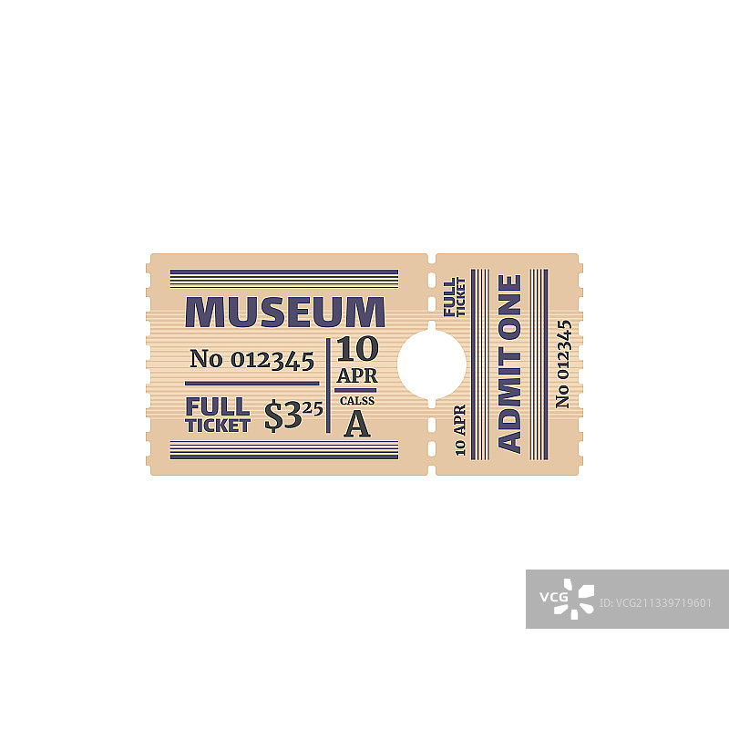 博物馆门票纸卡图片素材