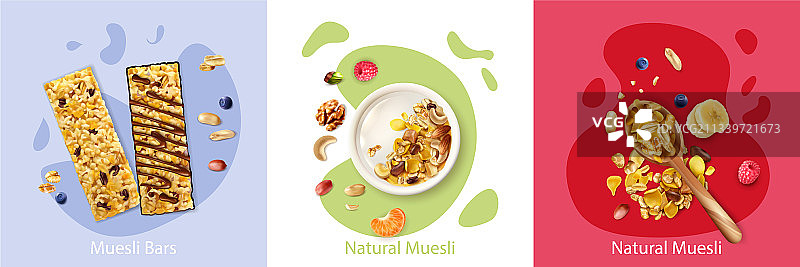 什锦早餐设计概念图片素材