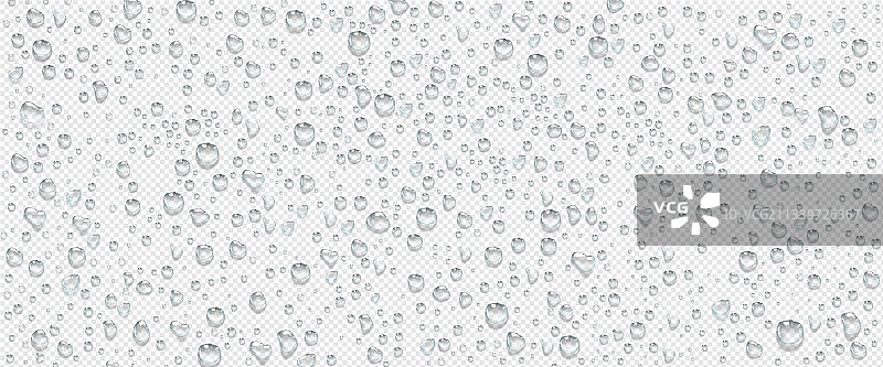 透明背景上的冷凝水滴图片素材