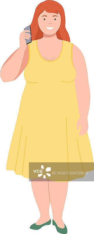 身材丰满的微笑女性角色图片素材