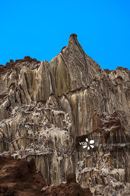 伊朗霍尔木兹省岩层低角度景观图片素材