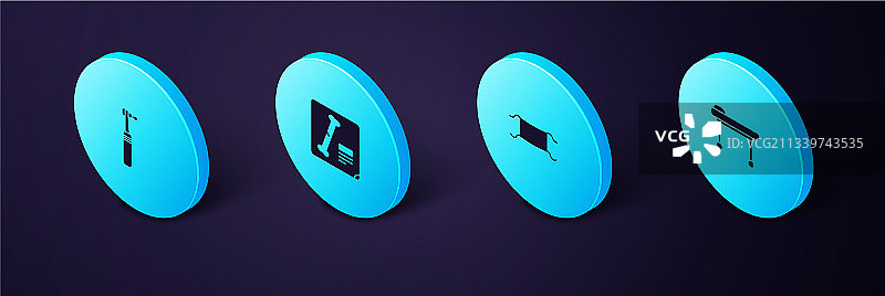 2.5D担架医疗防护面罩套装图片素材