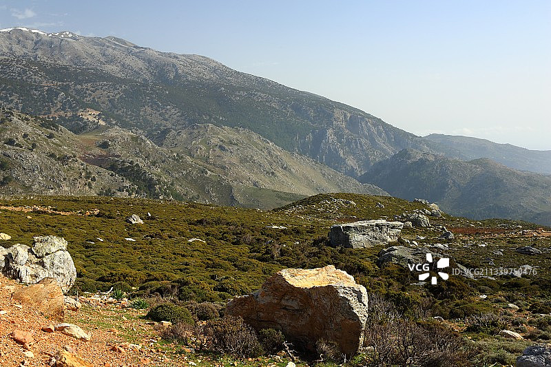 希腊岩石山脉风光图片素材