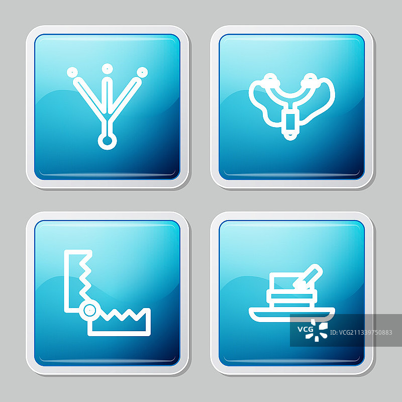 鸟类足迹、弹弓和狩猎陷阱图片素材