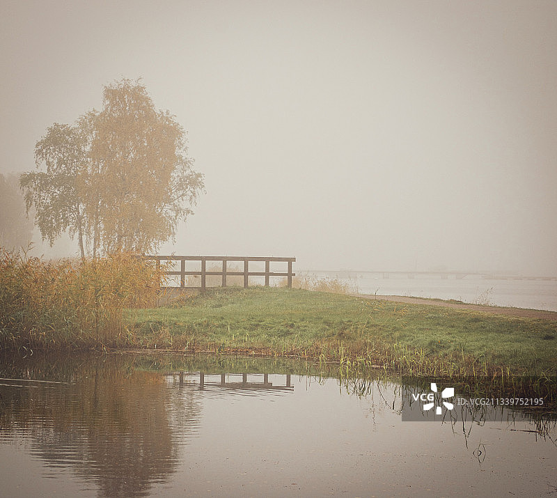 瑞典卡尔马的湖光天色美景图片素材