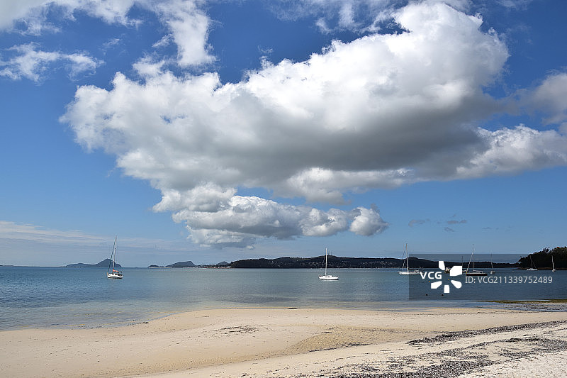 澳大利亚新南威尔士州萨拉曼德湾的海滩风光图片素材