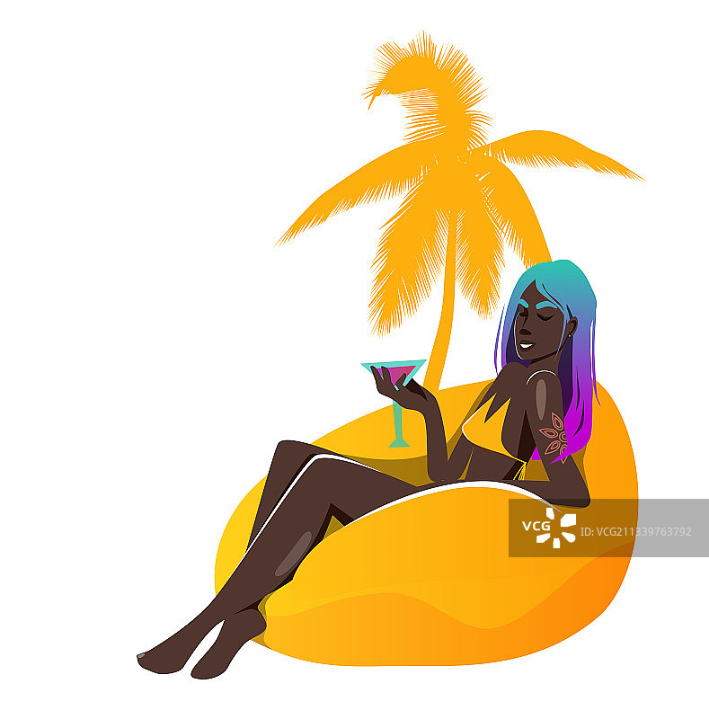 美丽的年轻非裔美国女性图片素材