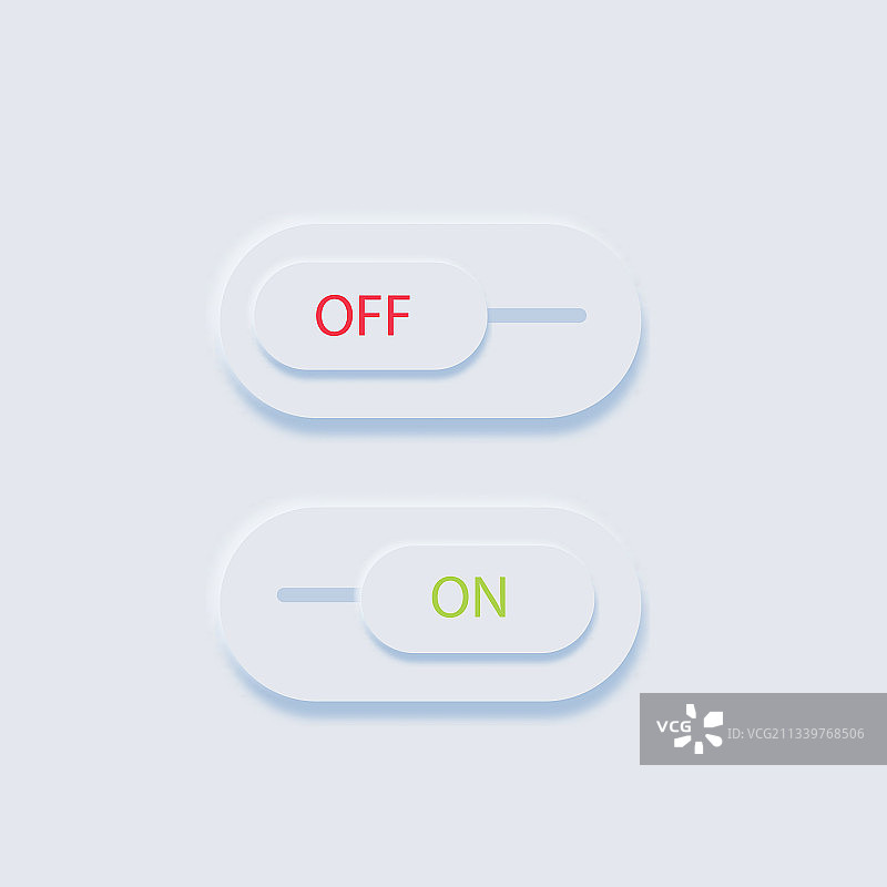 UX浅色背景开关按钮图片素材