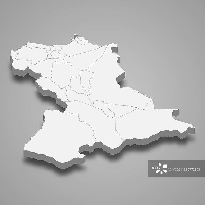 2.5D安索阿特吉州地图图片素材