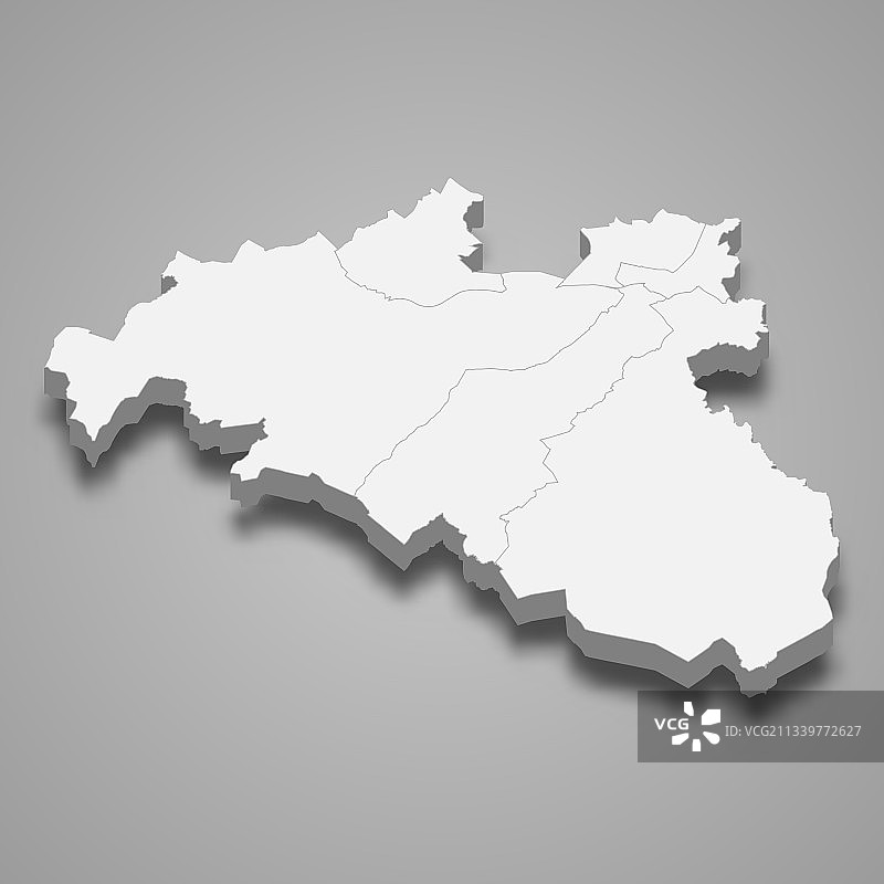 东伦弗鲁郡2.5D地图图片素材