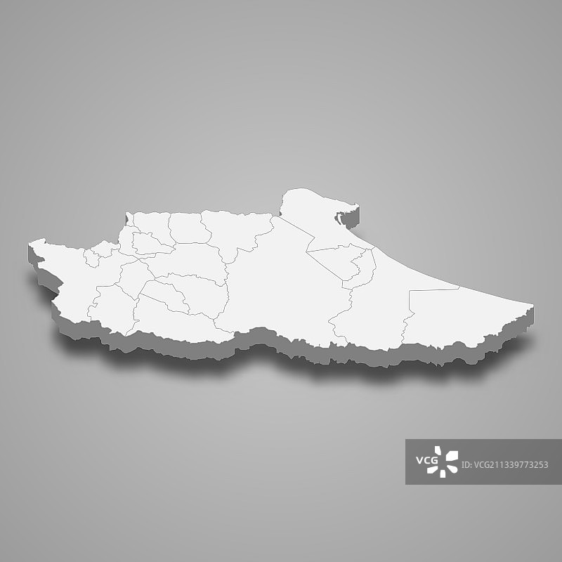 米兰达州2.5D地图图片素材