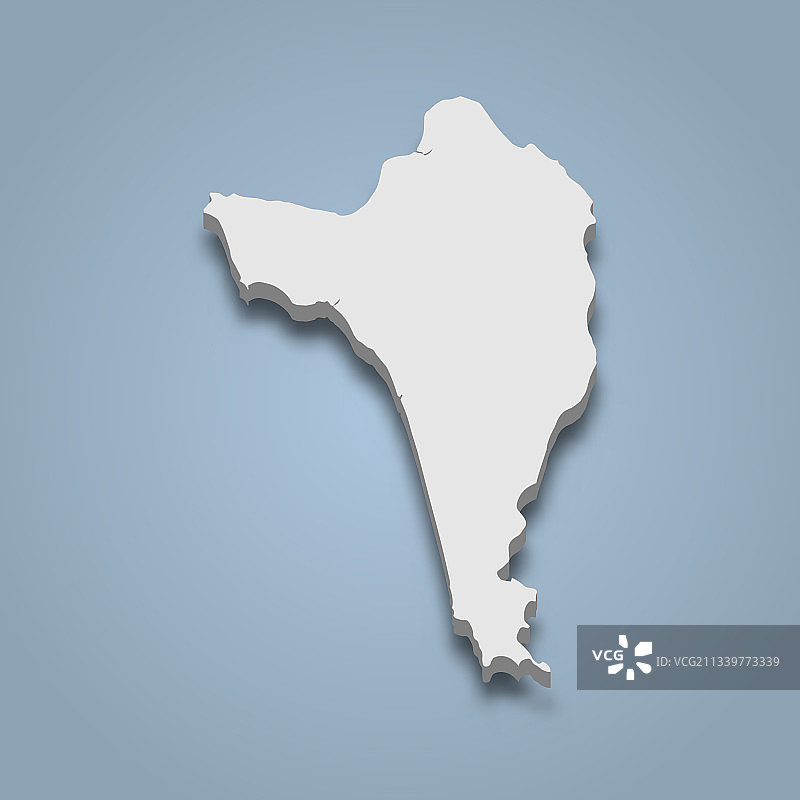 2.5D富国岛地图图片素材