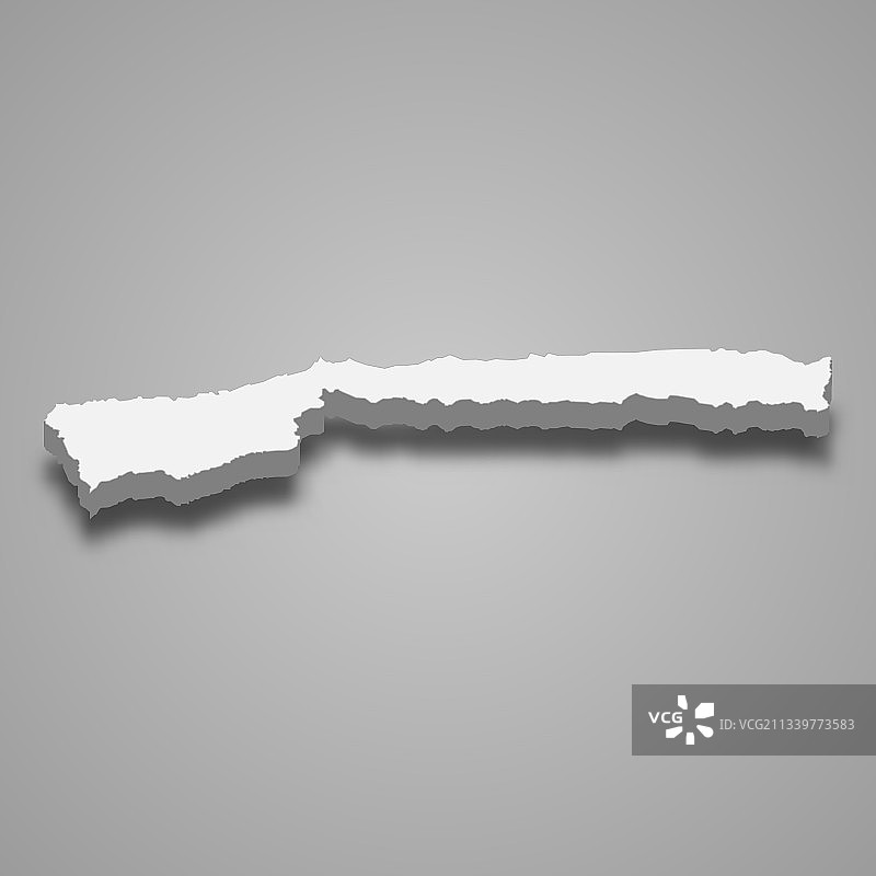 2.5D瓦加斯州地图图片素材