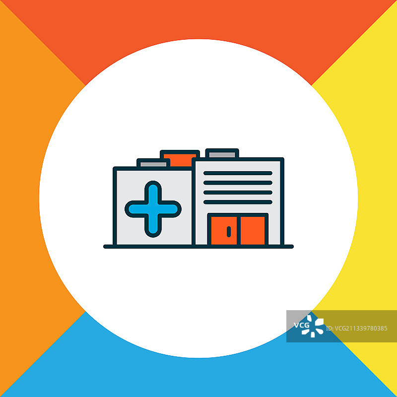 医院彩色线条符号优质图标图片素材