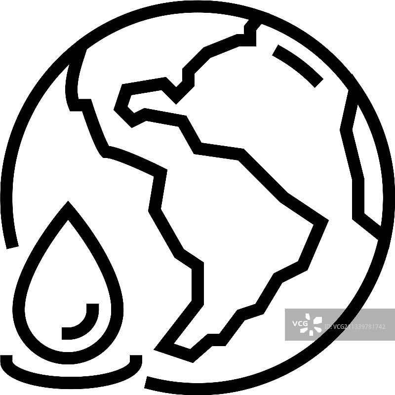 海洋水线图标图片素材