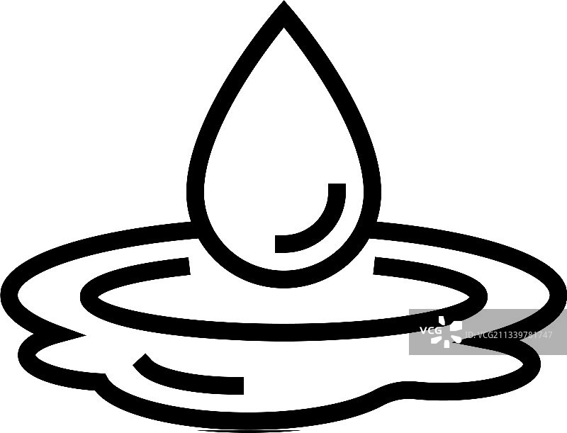 水滴线条图标图片素材