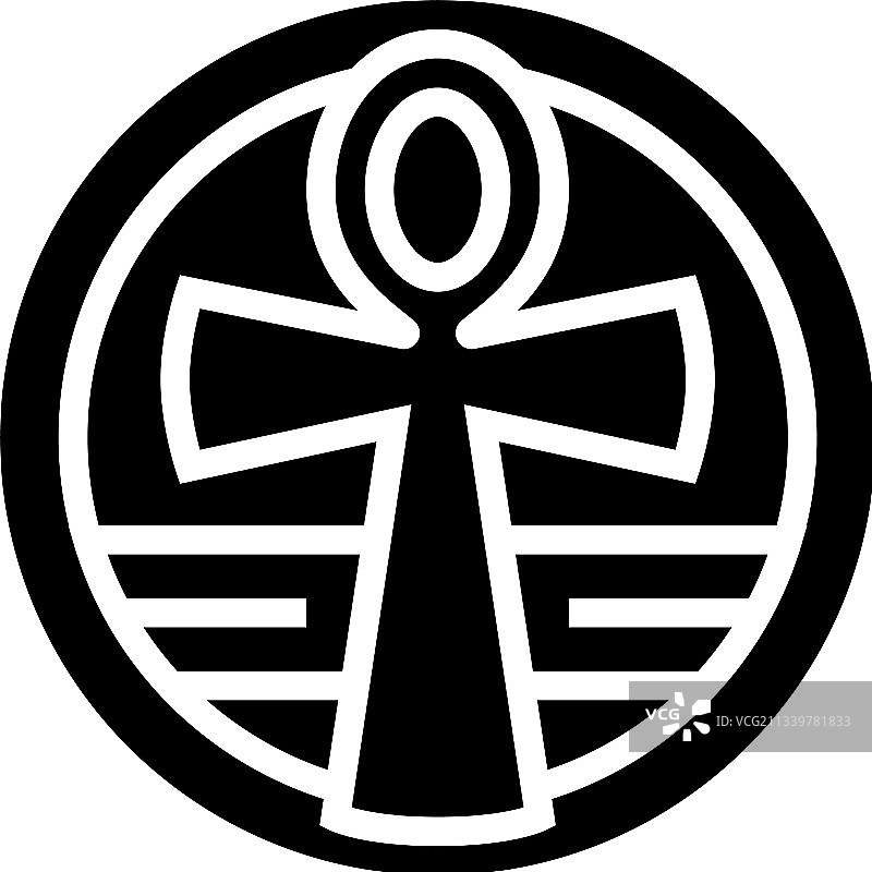 十字安卡字形图标图片素材