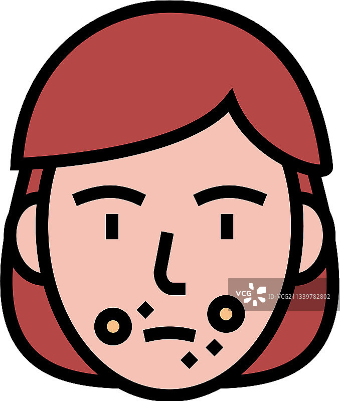 疱疹疾病彩色图标图片素材