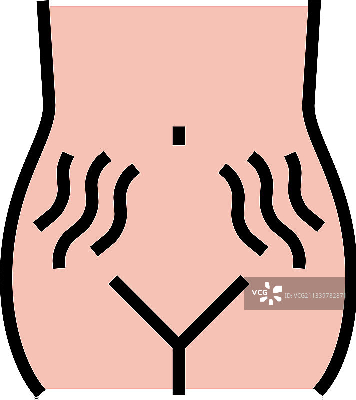 皮肤病变色图标上的妊娠纹图片素材