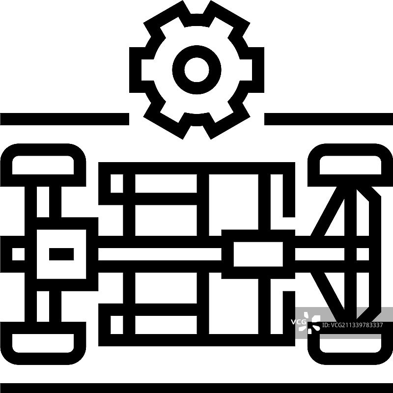 底盘选择汽车线条图标图片素材