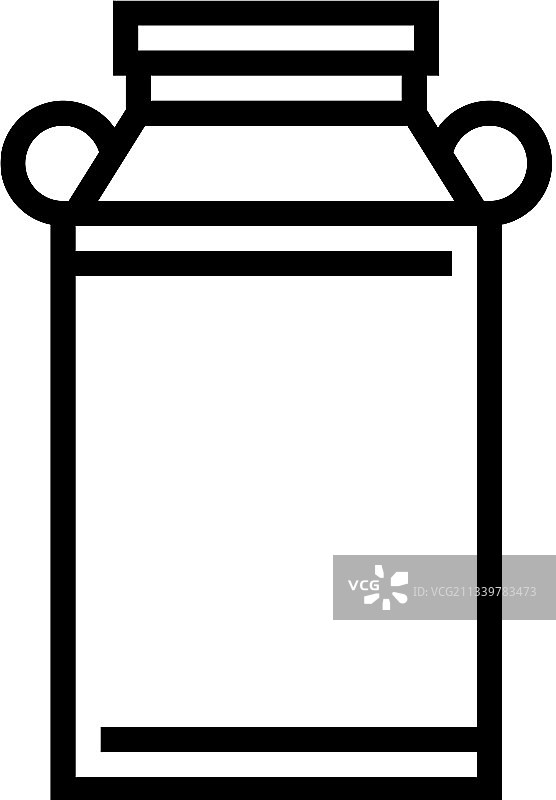 牛奶罐线条图标图片素材