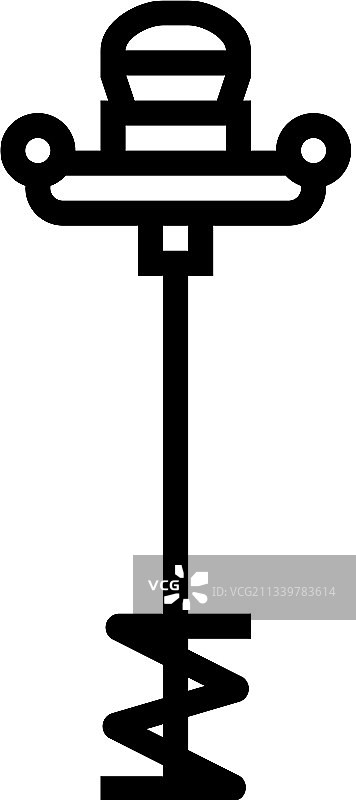 混凝土搅拌设备线性图标图片素材