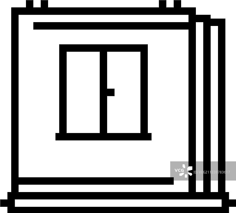 墙板房屋线条图标图片素材