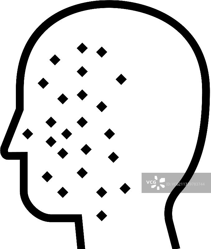 痤疮疾病线性图标图片素材