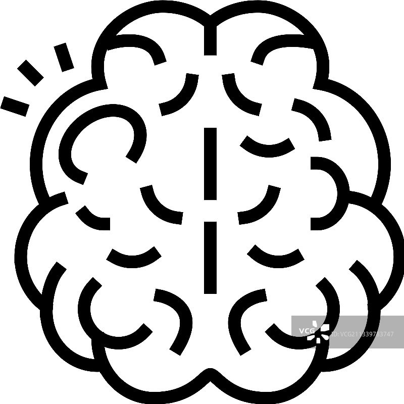 中风脑部疾病线条图标图片素材