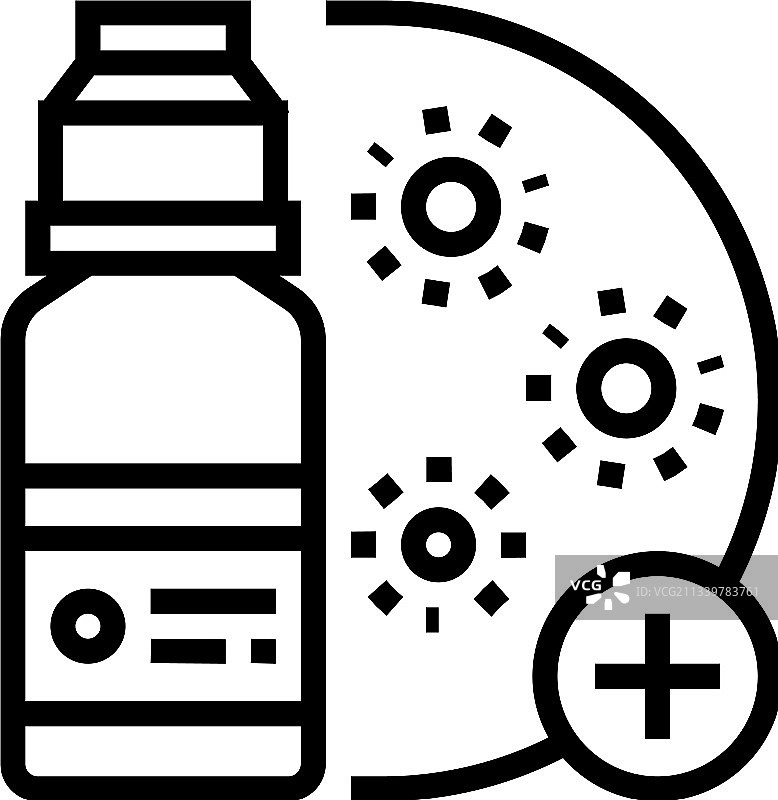 药物感染治疗线图标图片素材