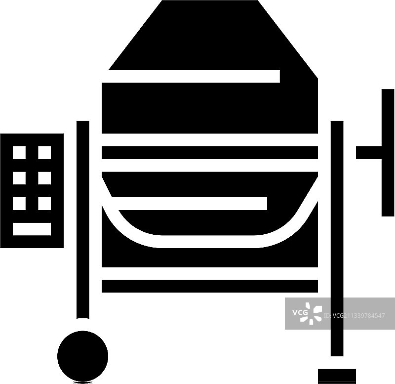 混凝土生产搅拌机标志图标图片素材