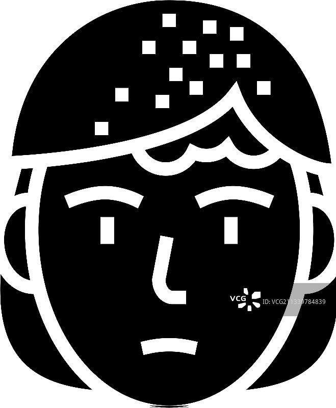 脂溢性皮炎标志字形图标图片素材